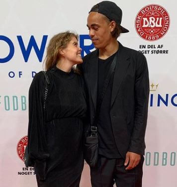 Maria Duus with her fiance Yussuf Poulsen.